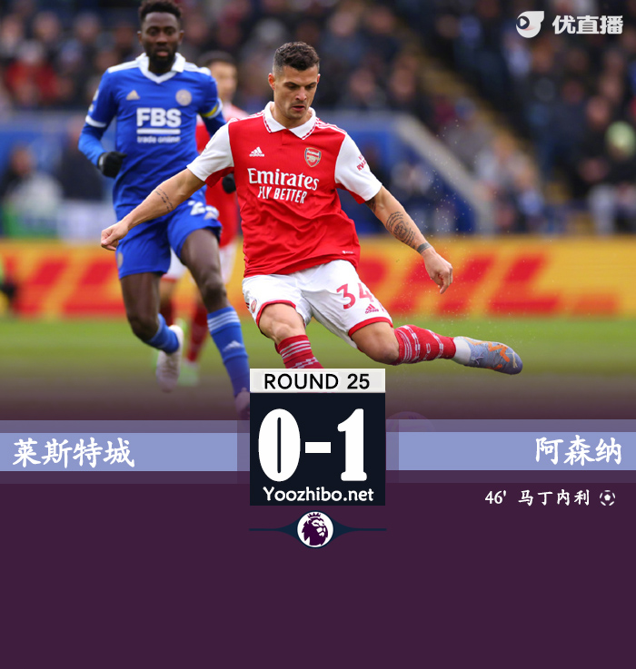 阿森纳1-0莱斯特城