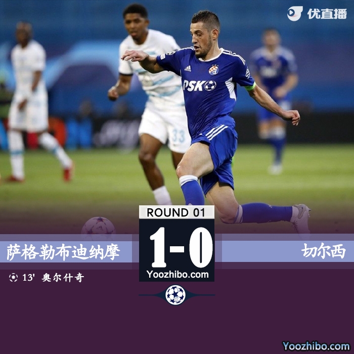 切尔西0-1萨格勒布迪纳摩 奥巴梅扬首秀0射门奥尔西奇破门 