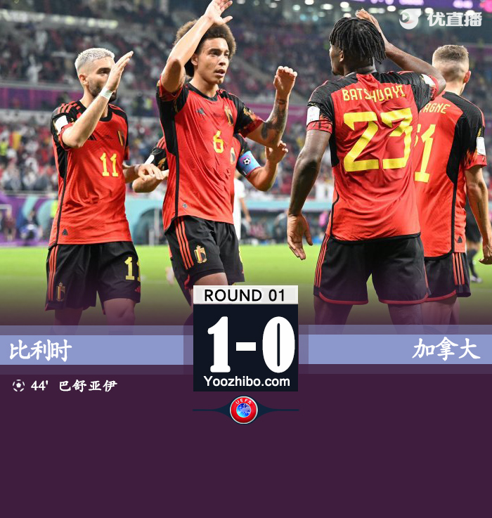  比利时1-0加拿大 库尔图瓦扑点巴舒亚伊制胜球