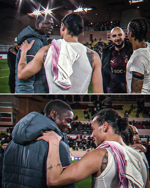 欧冠重逢！博格<a href=/zuqiude/barcelona/ target=_blank class=infotextkey>巴萨</a>内场边寒暄，曼市德比旧将再聚首