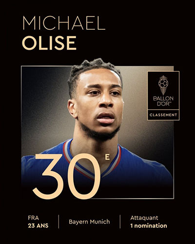 奥利塞金球垫底引争议：拜仁首季“双20”身价飙至1亿仍被看低