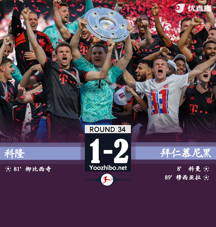 拜仁2-1科隆