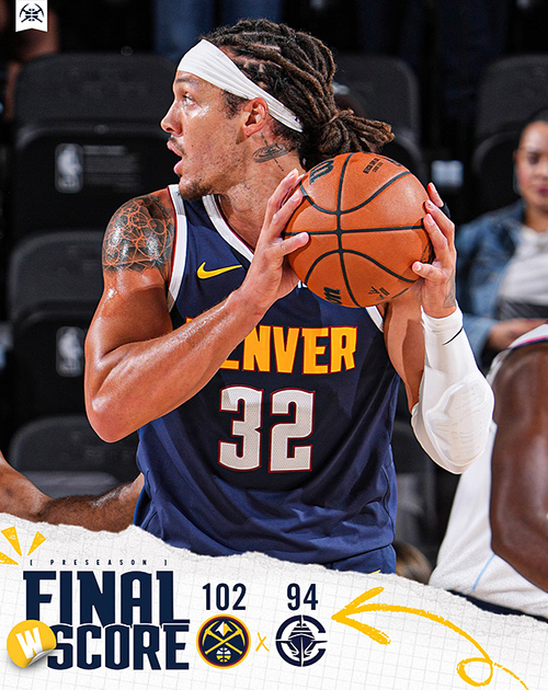 10月13日 NBA季前赛 掘金vs快船 全场录像及集锦