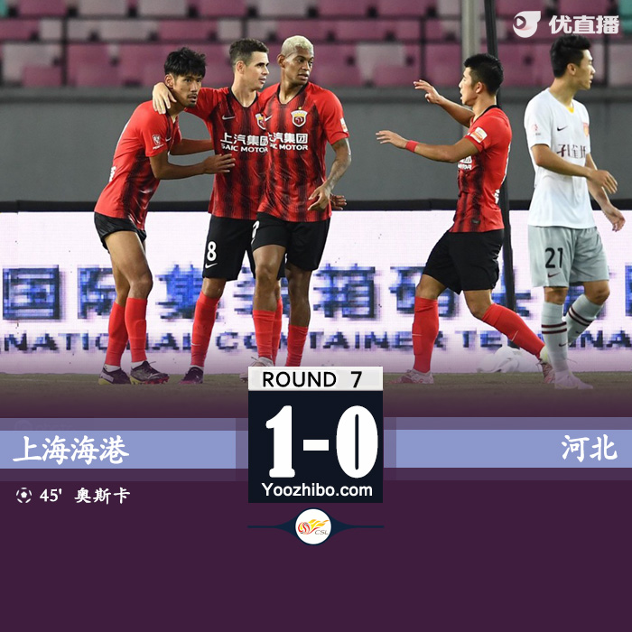 上海海港1-0河北  洛佩斯中柱奥斯卡点球制胜 