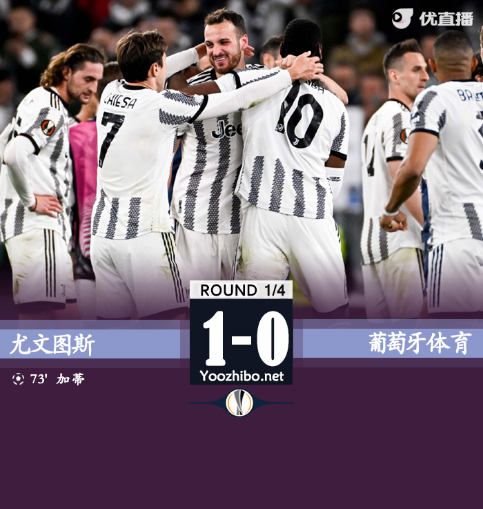 尤文主场1-0小胜葡体