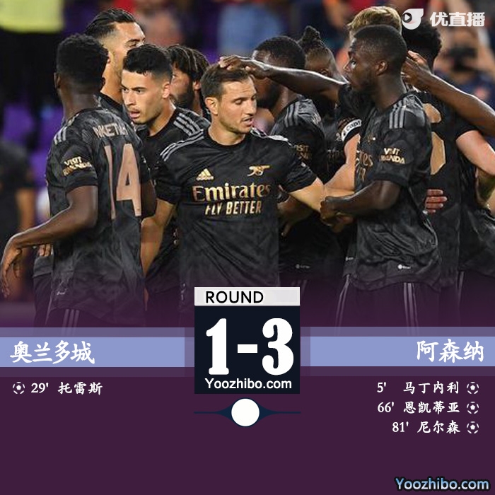 阿森纳3-1奥兰多城